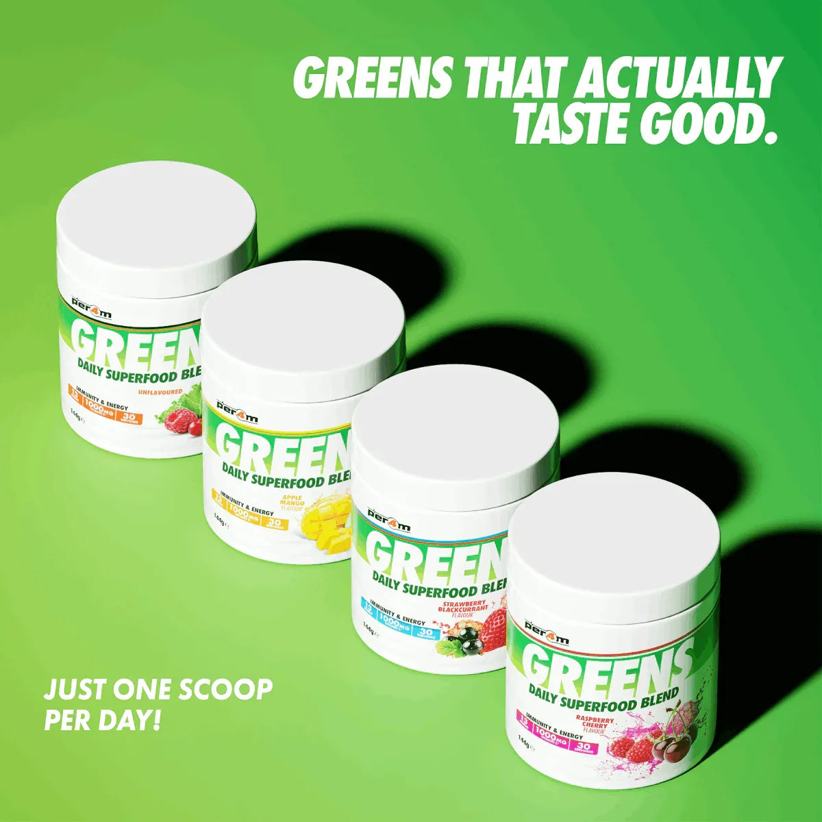 Per4m Green Daily Superfood Blend 150g - Variety of Flavours