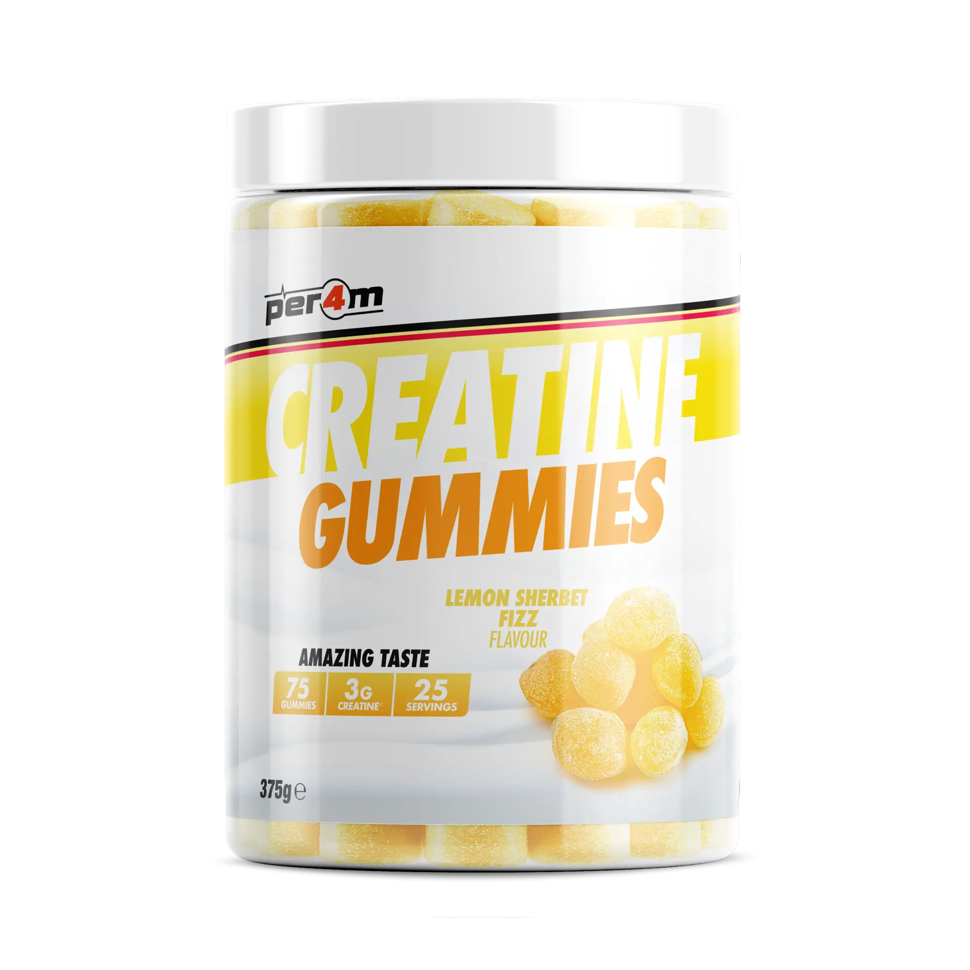 Per4m Creatine Gummies - 75 Gummies (25 Servings) in a Variety of Flavours