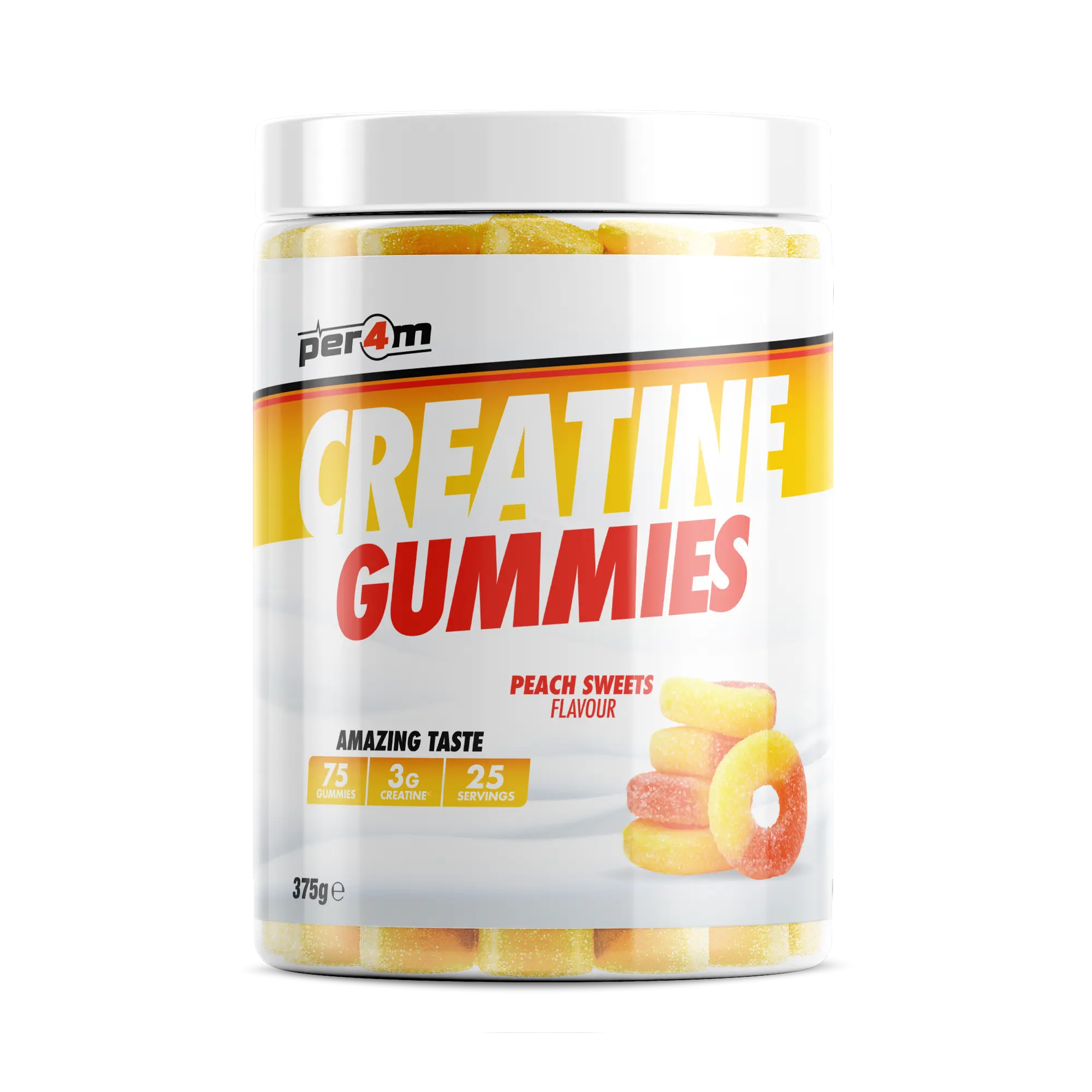 Per4m Creatine Gummies - 75 Gummies (25 Servings) in a Variety of Flavours