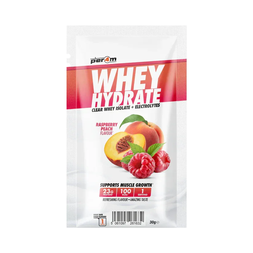 Per4m Whey Hydrate Protein Raspberry Peach 30g sample sachet