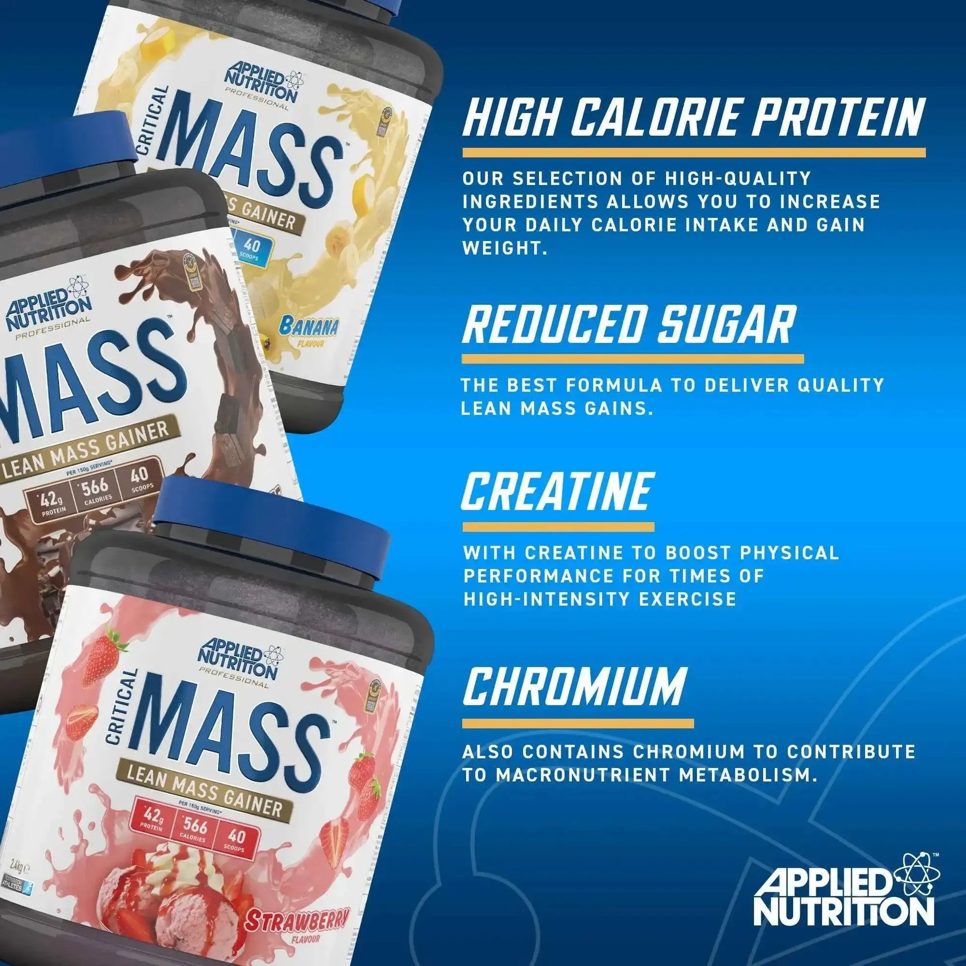 Applied Nutrition Critical Mass Professional Lean Mass Gainer - Variety of Sizes & Flavours