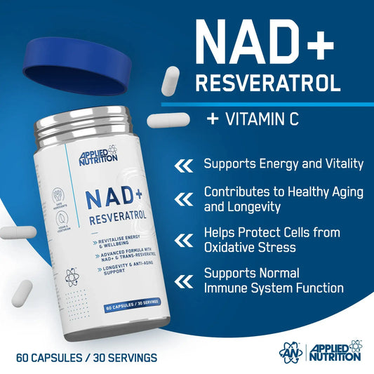 Applied Nutrition NAD+ Resveratrol - 60 Capsules