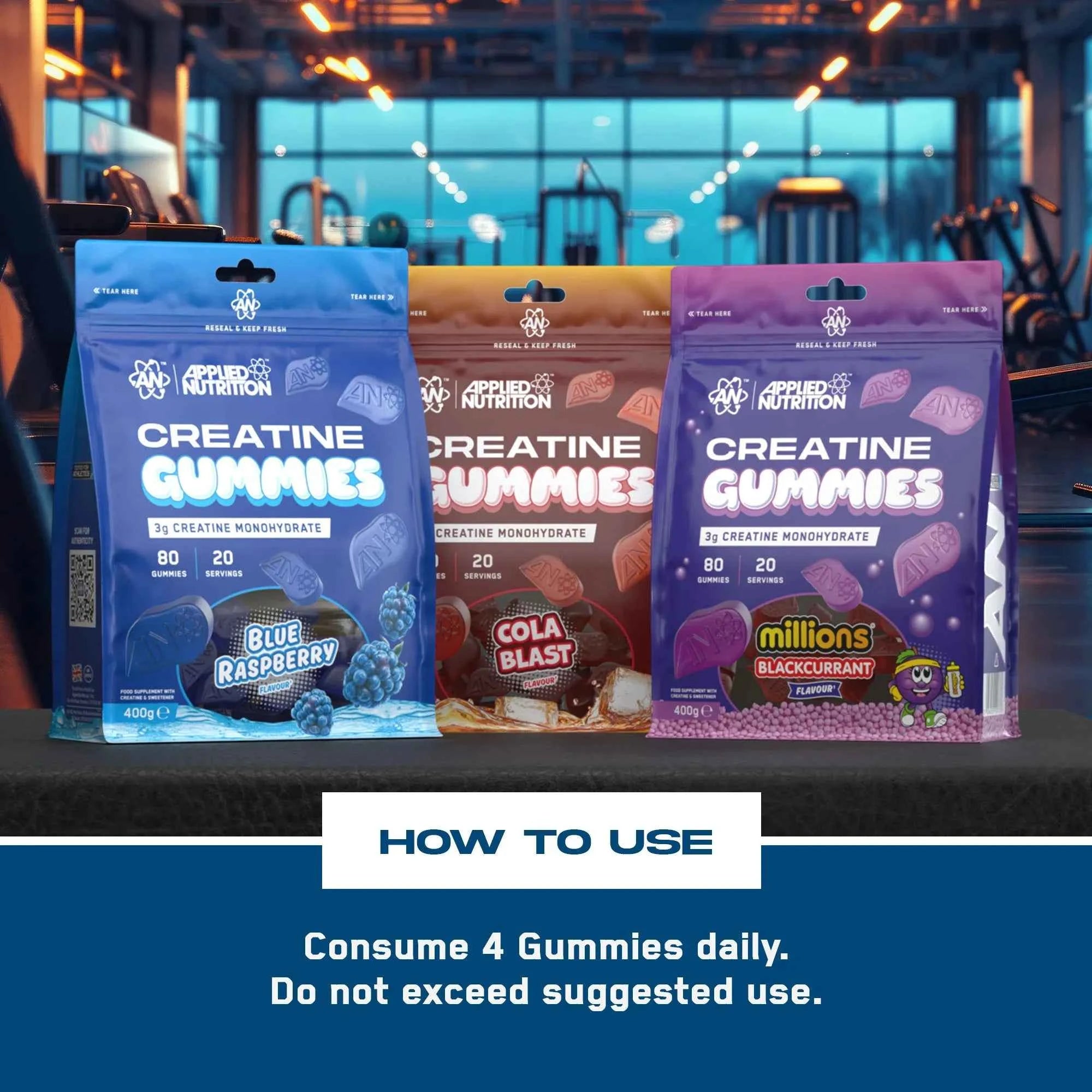 Applied Nutrition Creatine Gummies - 80 Fruit Flavored Chews