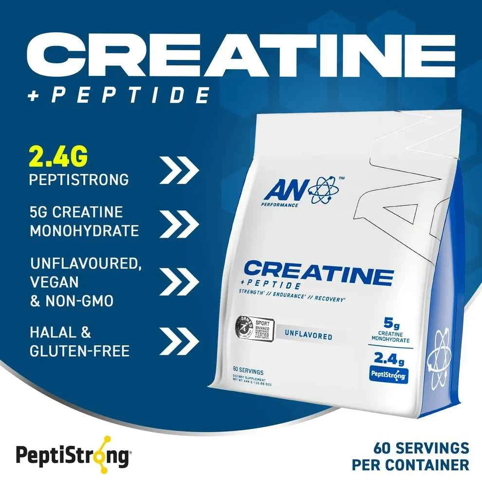 Creatine Monohydrate + Peptide 444g - (60 Servings)