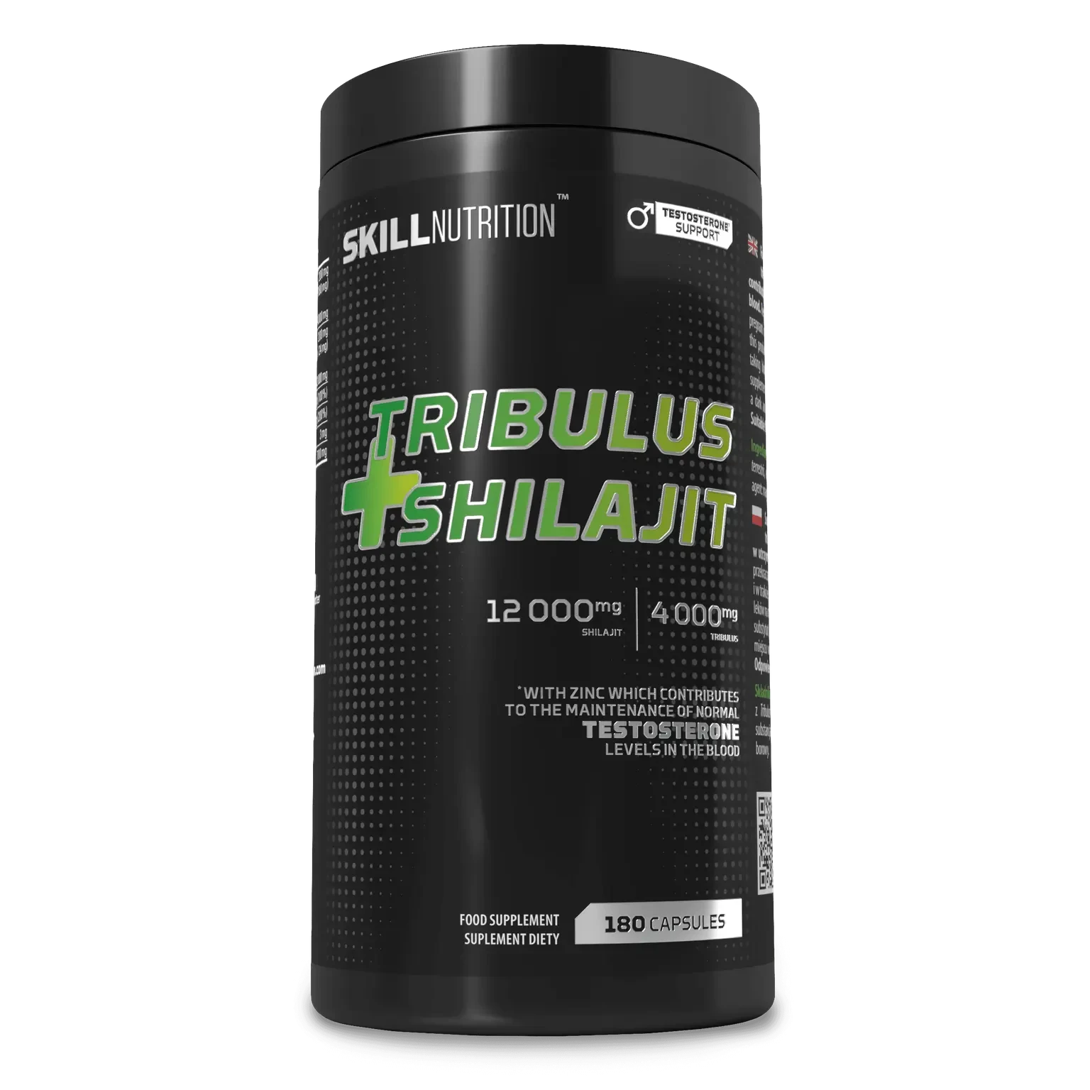 Skill Nutrition Tribulus + Shilajit Testosterone Support - Variety of Sizes