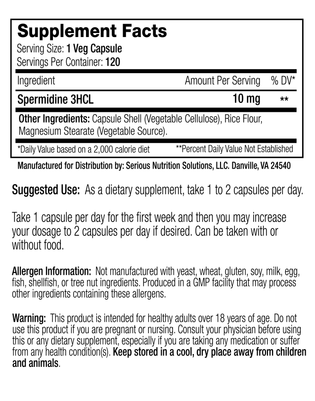 Spermidine XT - 120 Veg Caps