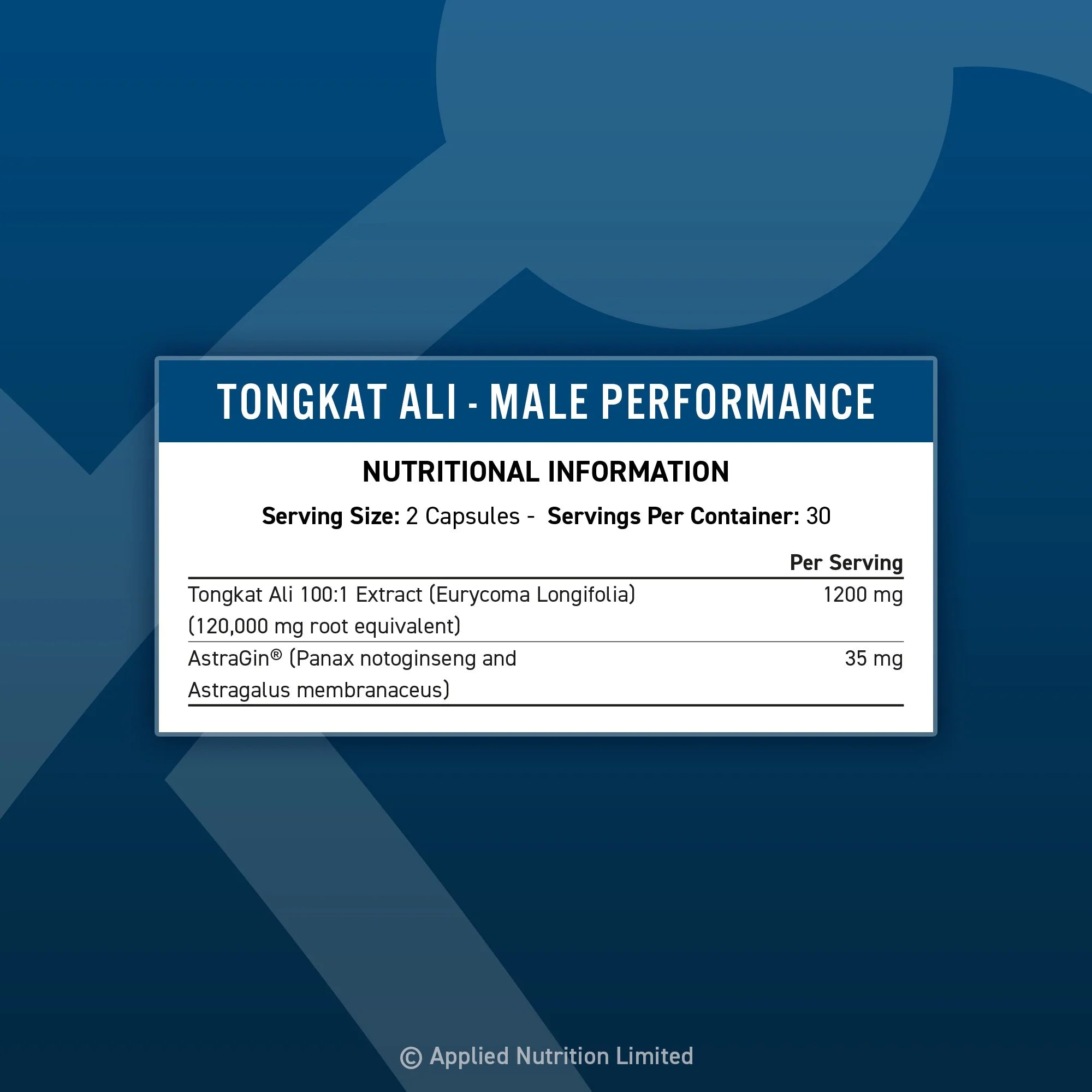 Applied Nutrition - Tongkat Ali Long Jack Supplement 1200mg