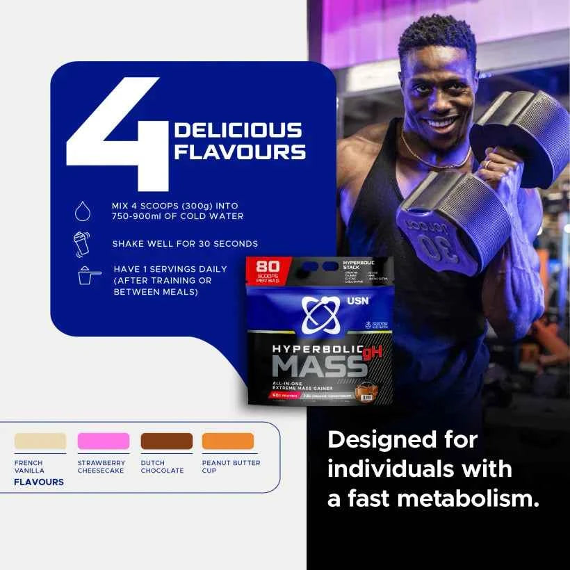 USN Hyperbolic Mass - Variety of Flavours & Sizes