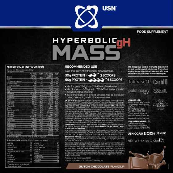 USN Hyperbolic Mass - Variety of Flavours & Sizes