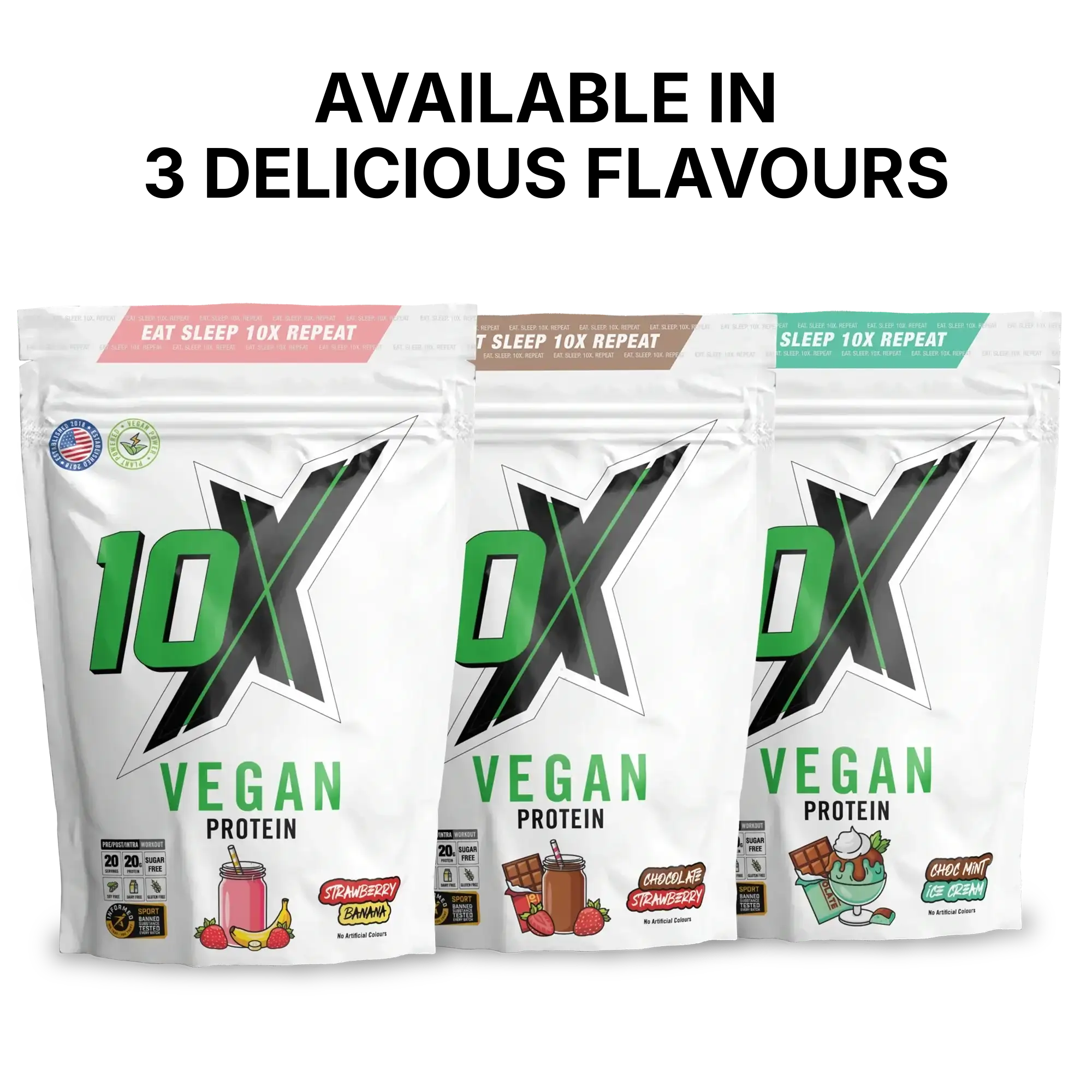 10X Vegan Protein 570g - Variety of Flavours
