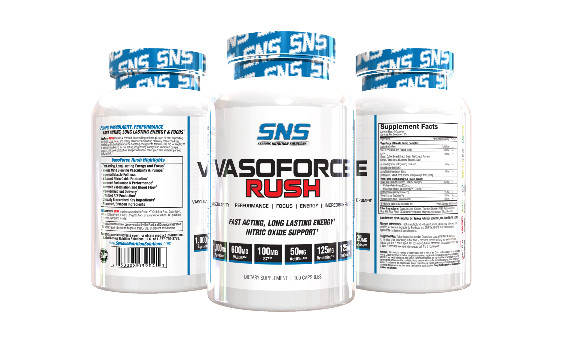 SNS VasoForce Rush – 100 Capsules