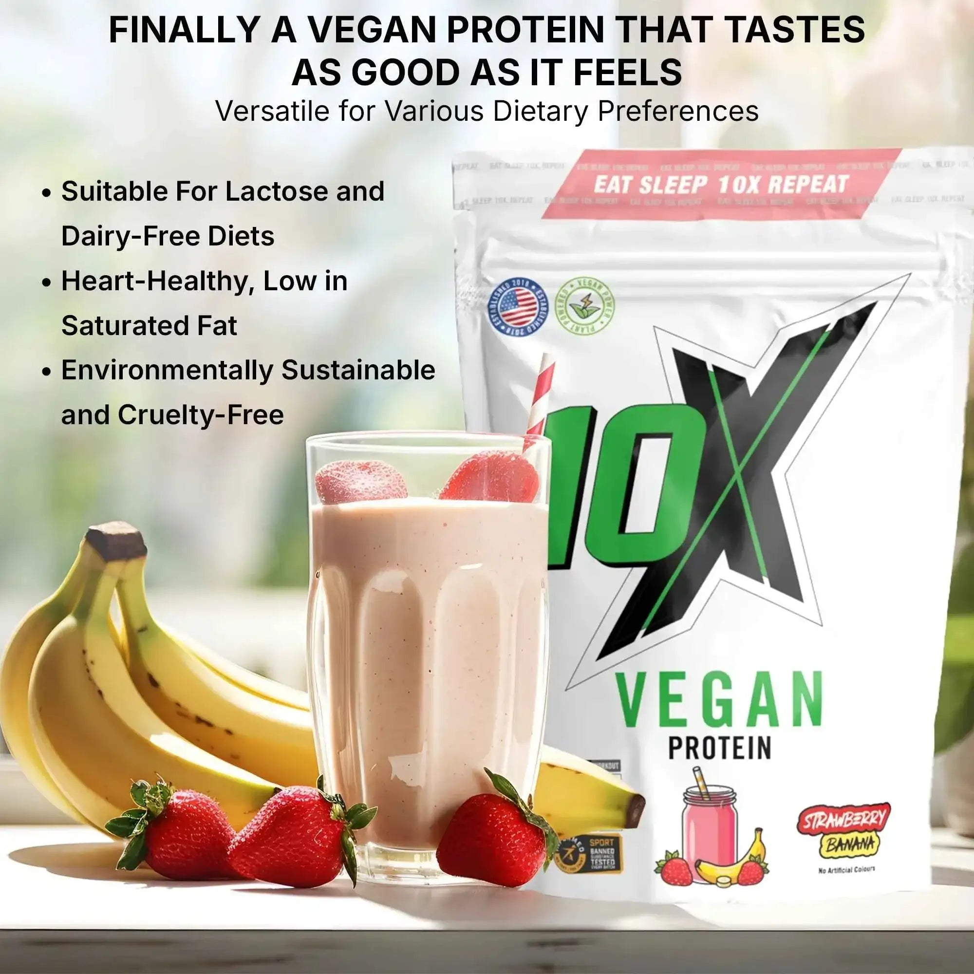 10X Vegan Protein 570g - Variety of Flavours