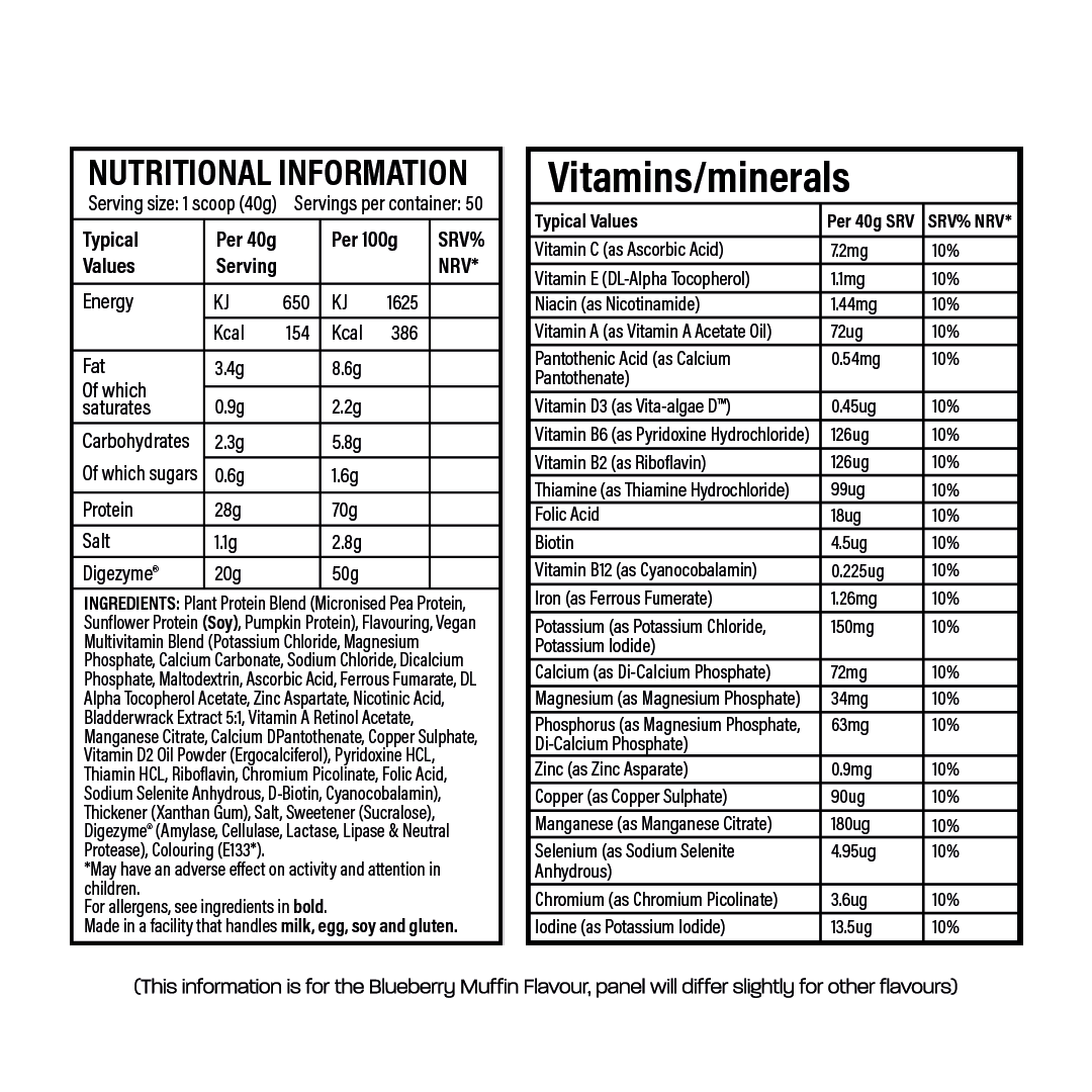 Trained by JP Plant Based Vegan Protein 2kg - Variety of Flavours