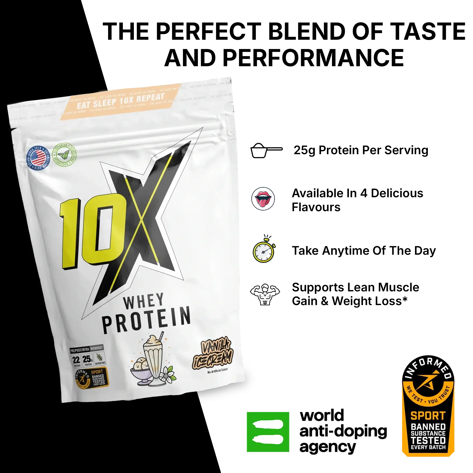 10X Whey Protein 700g - Variety of Flavours