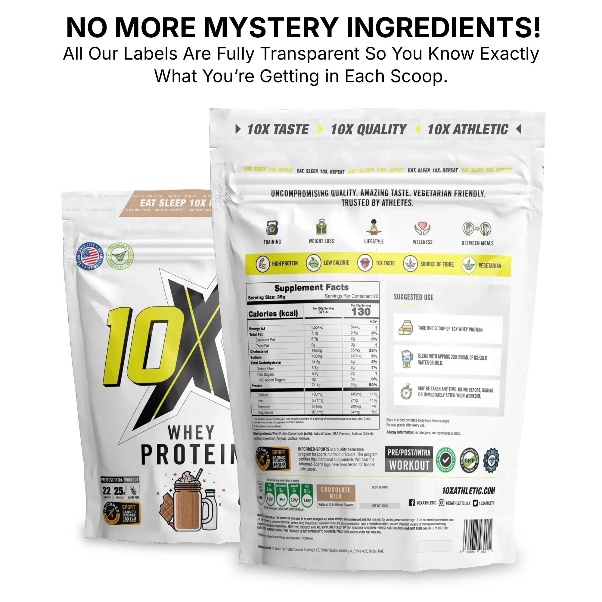 10X Whey Protein 700g - Variety of Flavours