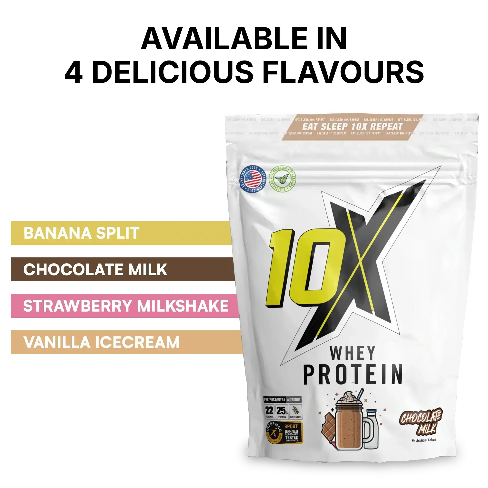 10X Whey Protein 700g - Variety of Flavours