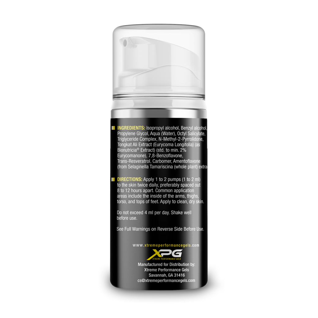 XPG Alpha Gel – 100ml Topical - Evolution Supplements - XPG Alpha Gel Rear