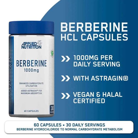 Applied Nutrition Berberine 1000mg – 60 Capsules