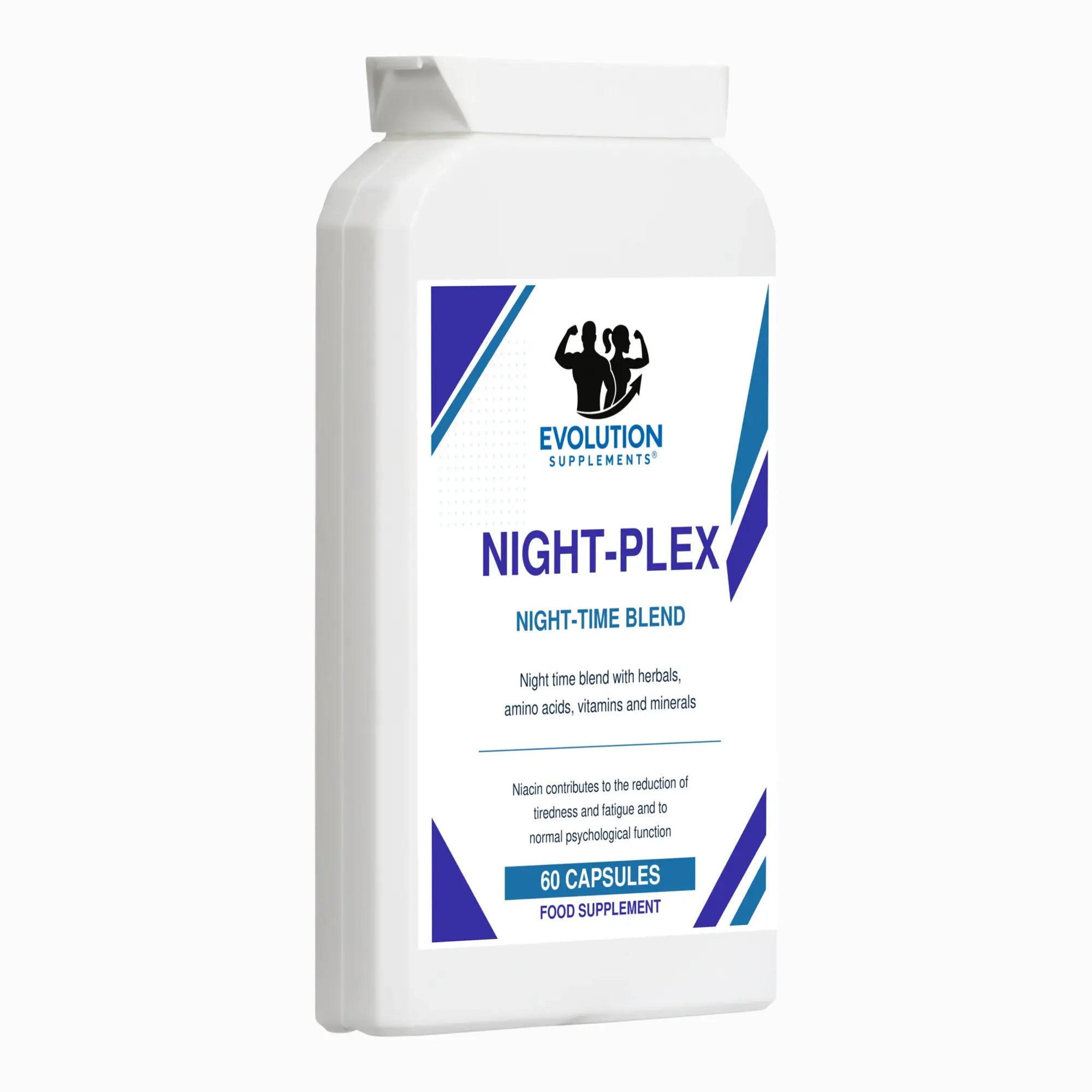 Evolution Supplements Night-Plex 60 capsules angled bottle