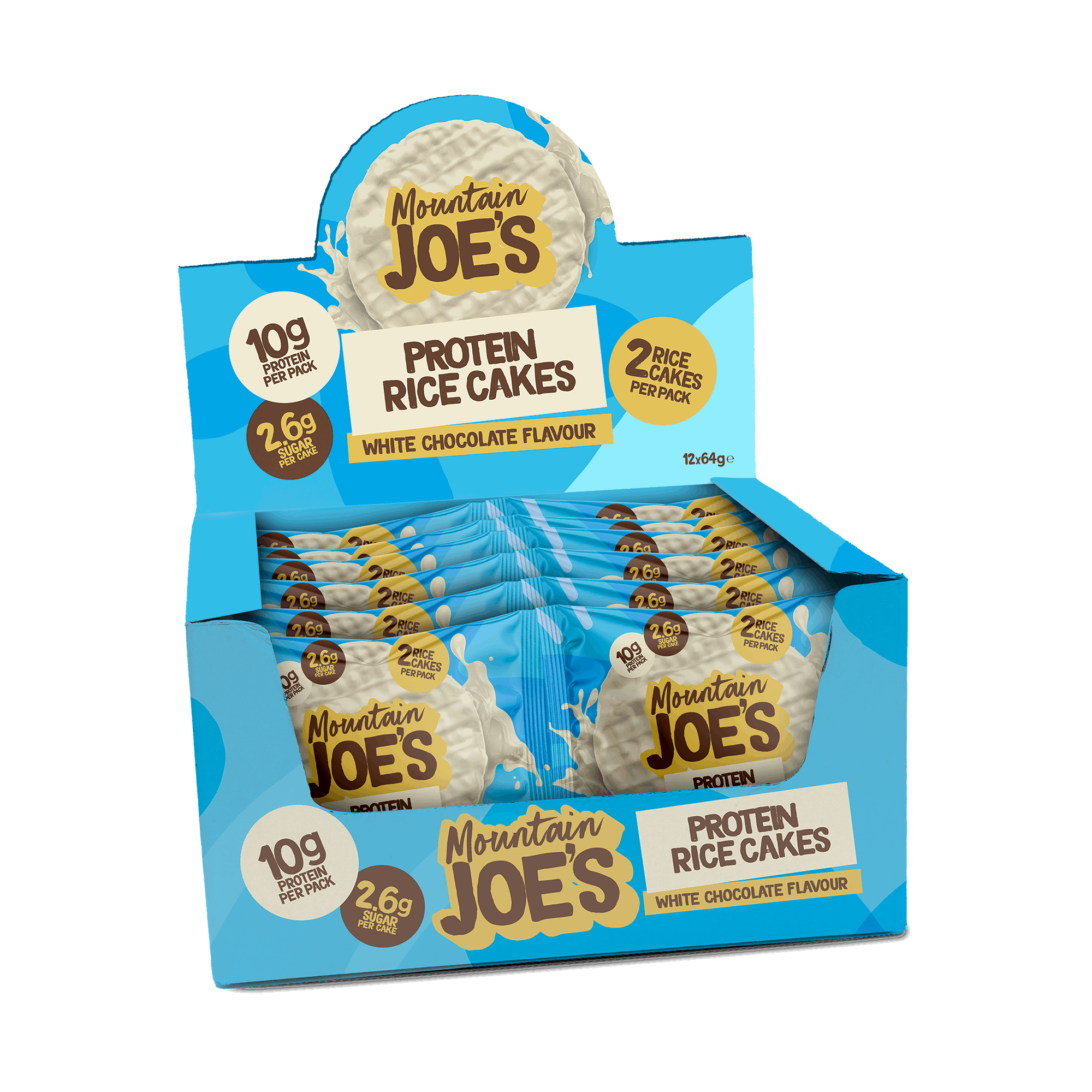 Mountain Joe Protein Rice Cake Twin Packs (12x2x32g) - Variety of Flavours