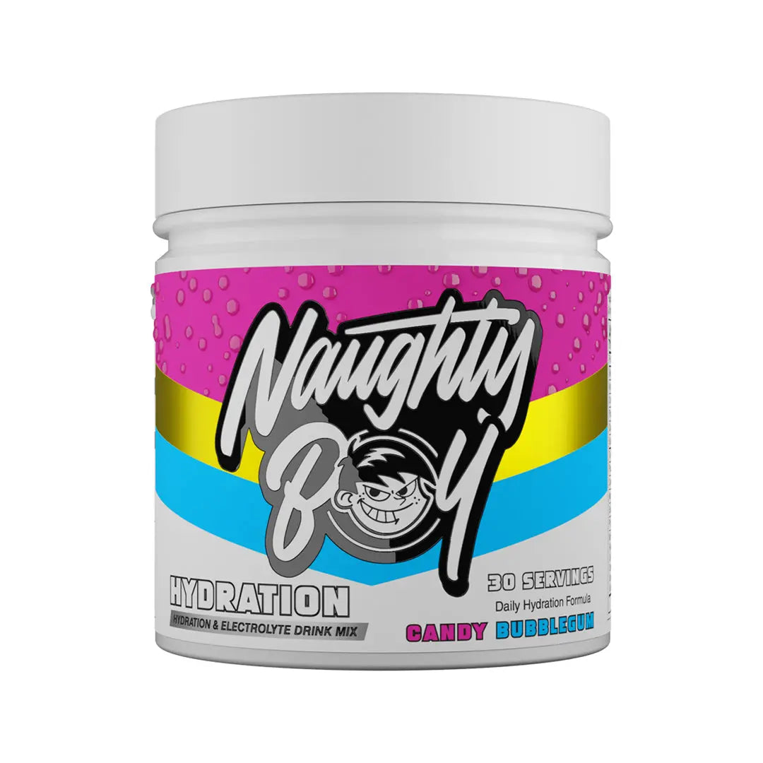Naughty Boy Hydration 255g – Candy Bubblegum flavour tub