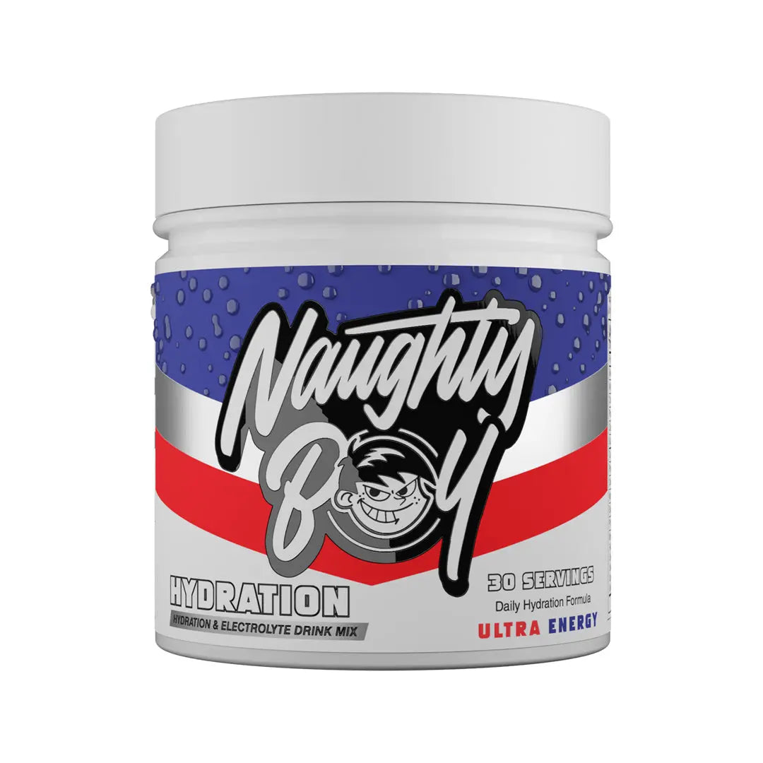 Naughty Boy Hydration 255g – Ultra Energy flavour tub