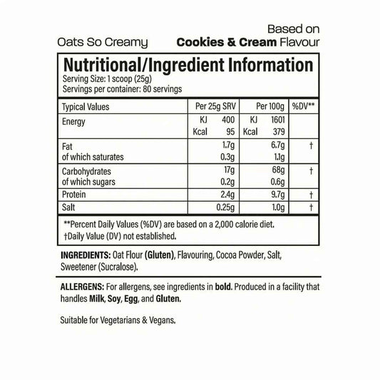 Trained By JP Oats So Creamy 2kg – Instant Oat Powder | Variety of Flavours