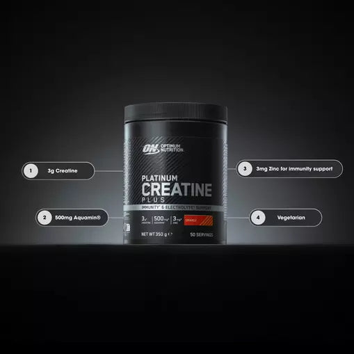 Optimum Nutrition Platinum Creatine Monohydrate Plus 350g - (Variety of flavours) - Evolution Supplements
