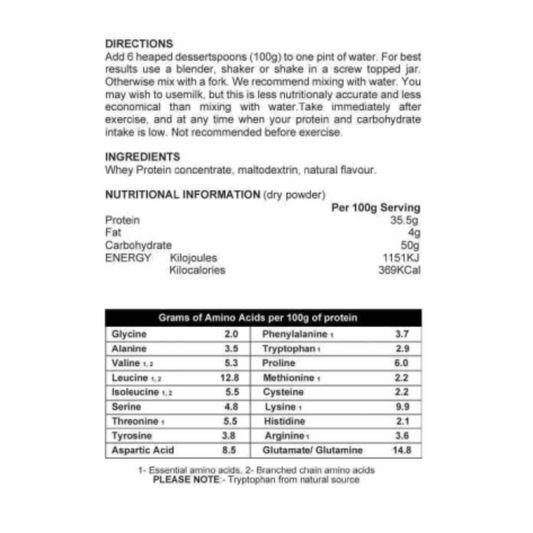 NutriSport Protein + Carbs 5kg - Variety of Flavours