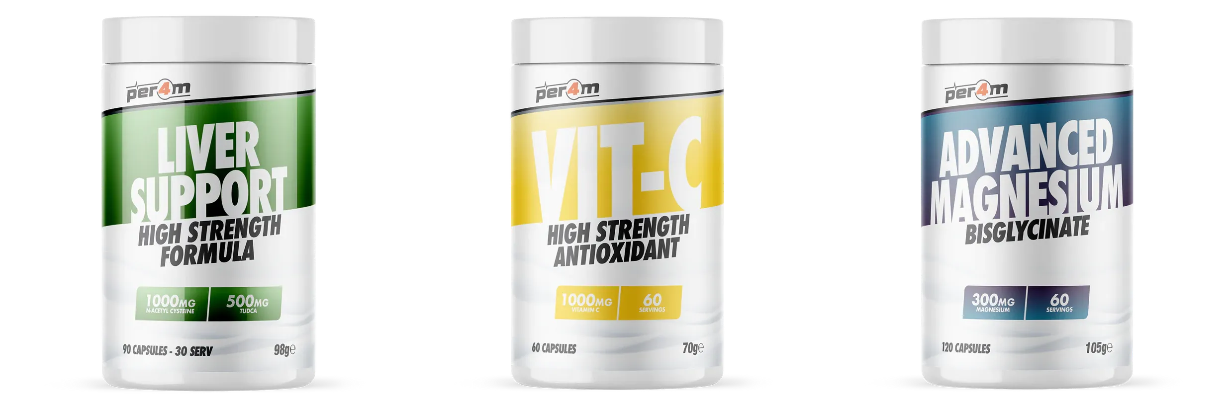 Per4m TriFusion Bundle - Liver Support, Immunity Strength, Muscular Recovery