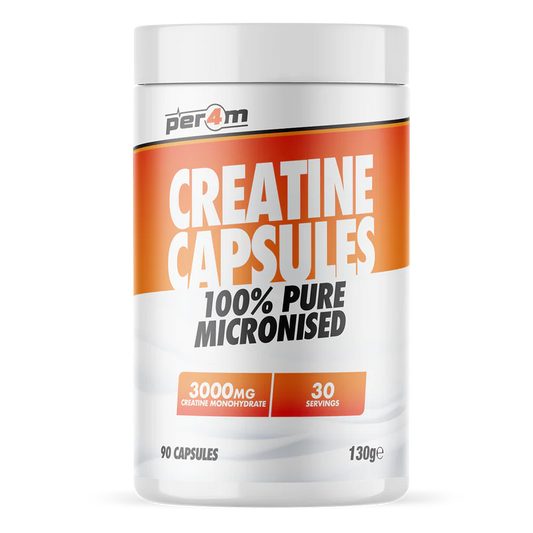 Per4m Creatine 90 Capsules & Per4m Protein Bar 12x62g 'On The Go' Bundle