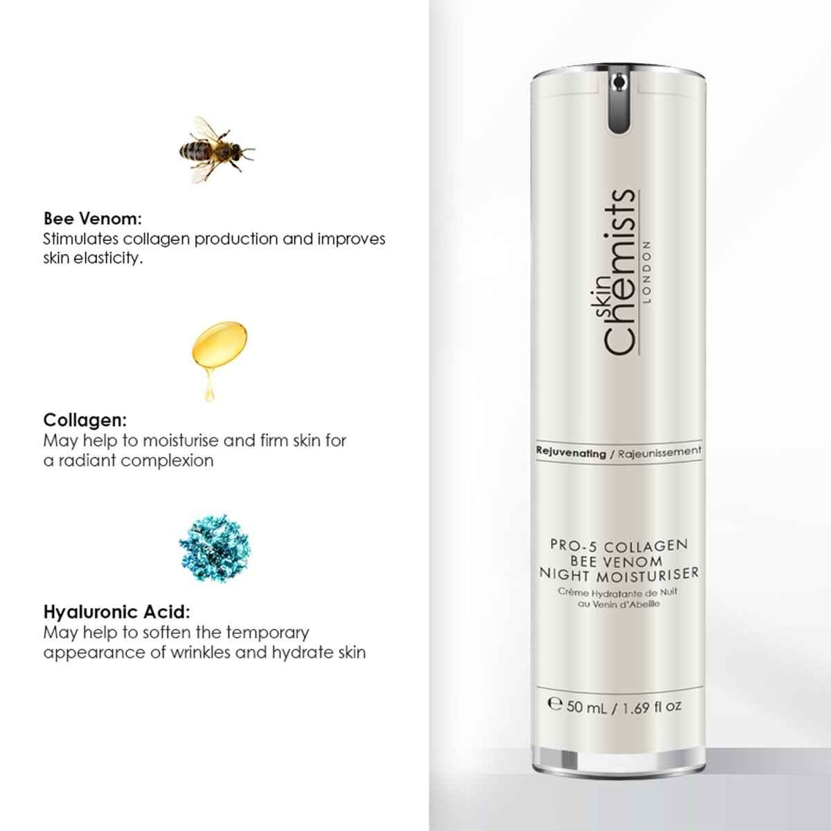 Pro-5 Collagen Bee Venom Night Moisturiser 50ml