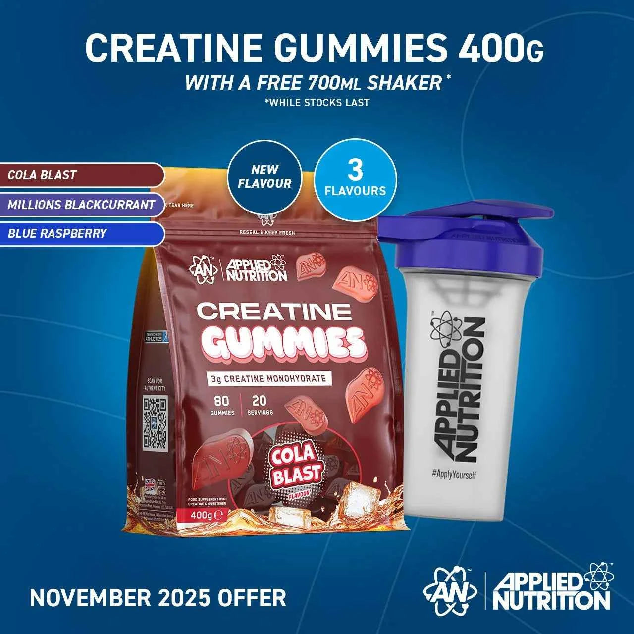 Applied Nutrition Creatine Gummies - 80 Fruit Flavored Chews